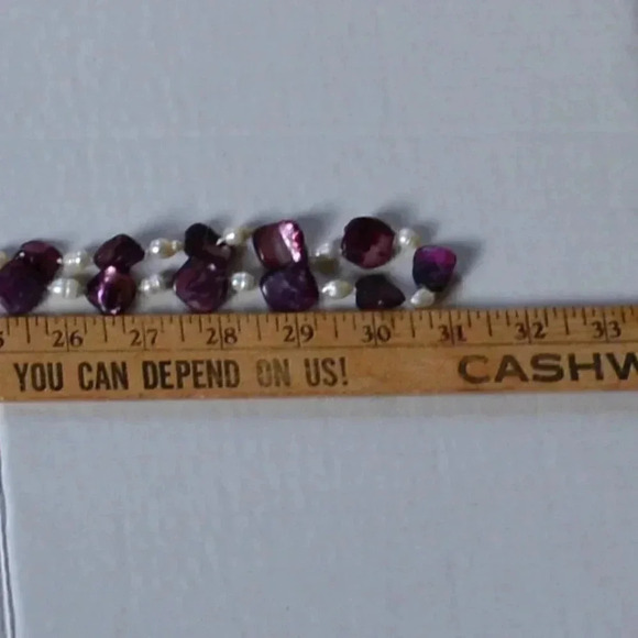 Long Purple Abalone and Pearl Necklace - Picture 4 of 4